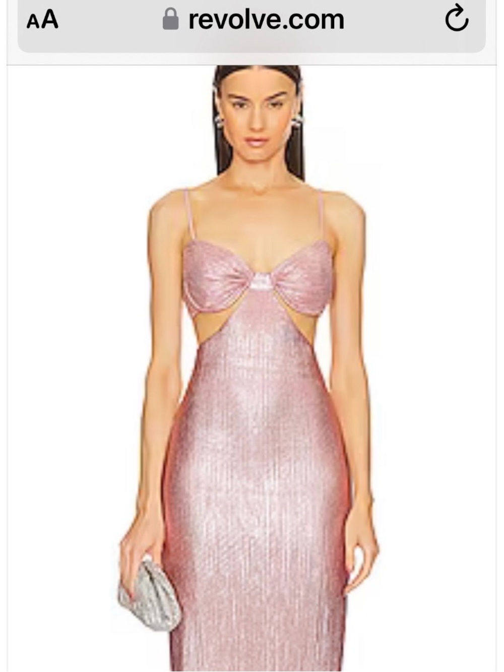 Michael Costello Metallic Rose Pink